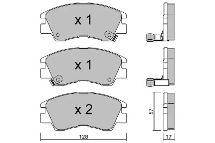 Комплект тормозных колодок AISIN BPMI-1906